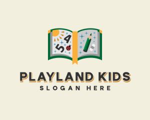 Kindergarten Learning Book logo design