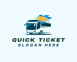 Ticket - Bus Ticket Transportation logo design
