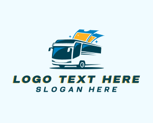 Tourist - Bus Ticket Transportation logo design