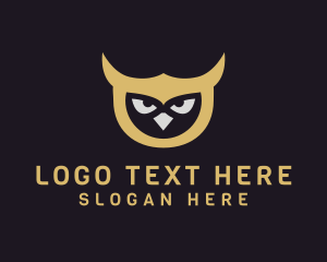 Mascot - Golden Owl Bird logo design