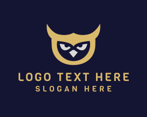 Simple - Owl Bird Head logo design