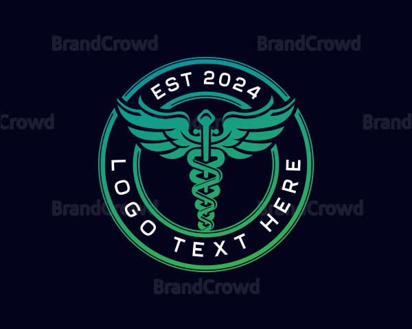 Medical Caduceus Wellness Logo