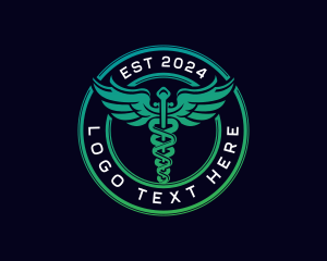 Wings - Medical Caduceus Wellness logo design