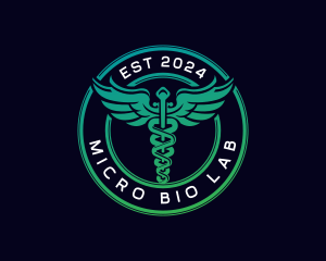 Medical Caduceus Wellness logo design