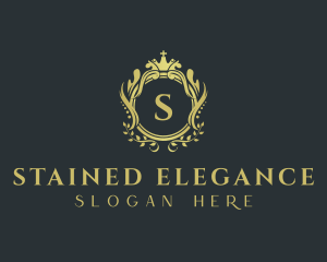 Elegant Ornate Crown logo design