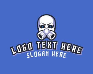 Gaming Stream - Skull Gas Mask logo design