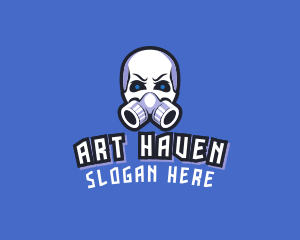 Skull Gas Mask logo design