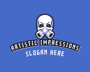 Skull Gas Mask logo design