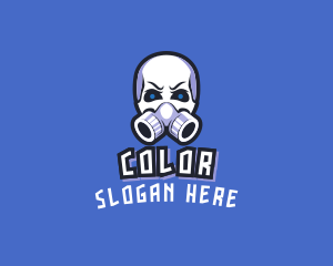 Skull Gas Mask logo design