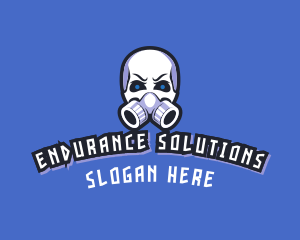 Skull Gas Mask logo design