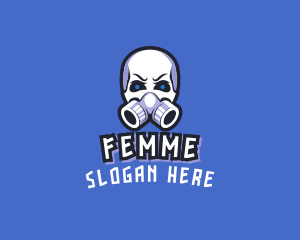 Skull Gas Mask logo design