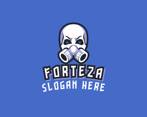 Skull Gas Mask logo design