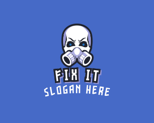 Skull Gas Mask logo design