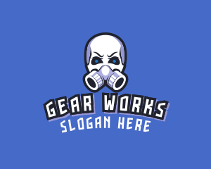 Skull Gas Mask logo design