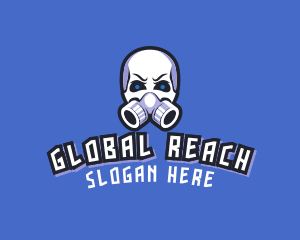 Skull Gas Mask logo design