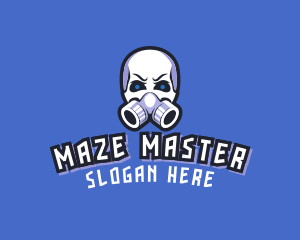 Skull Gas Mask logo design