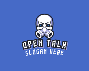 Skull Gas Mask logo design