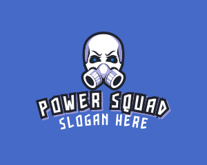 Squad - Skull Gas Mask logo design