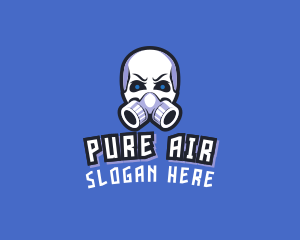 Oxygen - Skull Gas Mask logo design