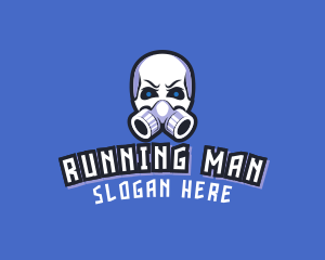 Angry - Skull Gas Mask logo design