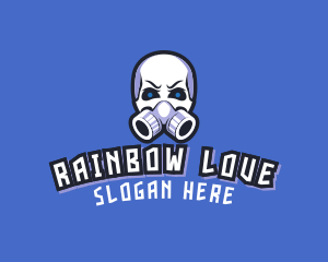 Skull Gas Mask logo design