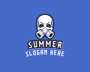 Skull Gas Mask logo design