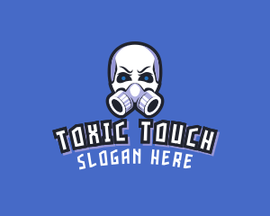 Toxic - Skull Gas Mask logo design