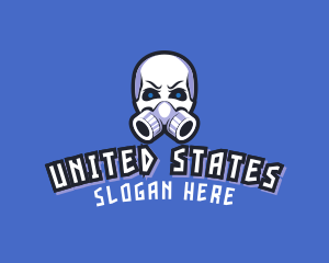 Skull Gas Mask logo design