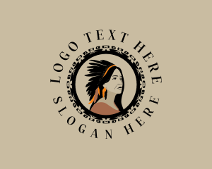 American - Native American Chief logo design