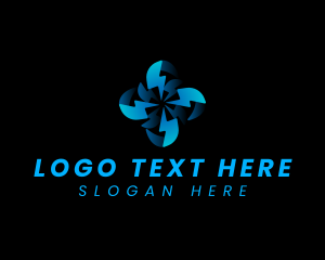Fan - Cyber Data Tech logo design