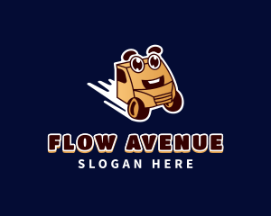 Traffic - Cute Truck Delivery Import logo design