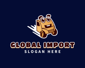 Import - Cute Truck Delivery Import logo design