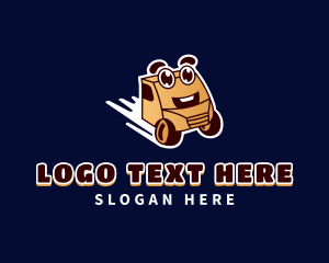 Shipping - Cute Truck Delivery logo design