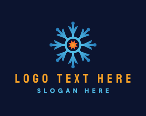 Refrigeration - Industrial Thermal Snowflake logo design