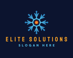 Repair Service - Industrial Thermal Snowflake logo design