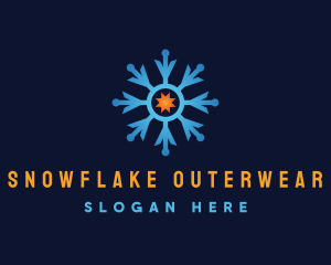 Industrial Thermal Snowflake  logo design