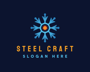 Industry - Industrial Thermal Snowflake logo design