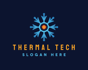 Thermal - Industrial Thermal Snowflake logo design