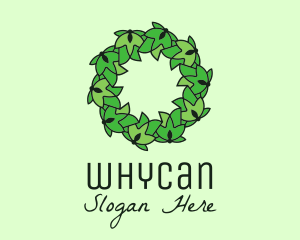 Simple Leaf Wreath Logo