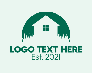 Apartment - House Yard Lawn logo design