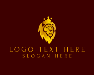 Luxury - Crown King Lion logo design