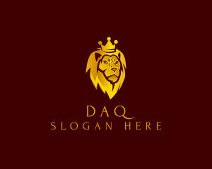 Animal - Crown King Lion logo design