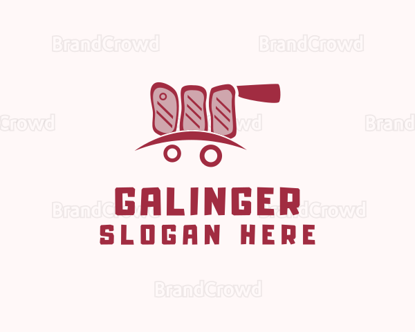 Meat Butcher Cart Logo