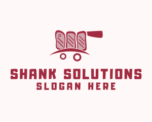 Shank - Meat Butcher Cart logo design