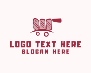Sirloin - Meat Butcher Cart logo design