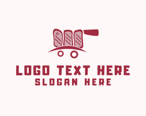 Meat Butcher Cart Logo