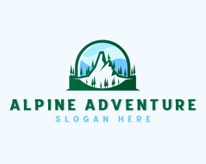 Alpine Mountain Adventure   logo design