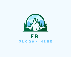 Pine Tree - Alpine Mountain Adventure logo design
