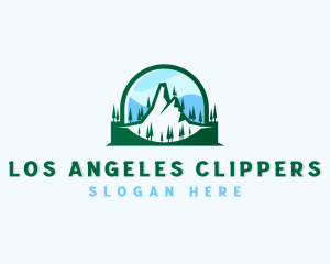 Camper - Alpine Mountain Adventure logo design