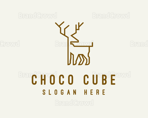 Brown Deer Animal Logo